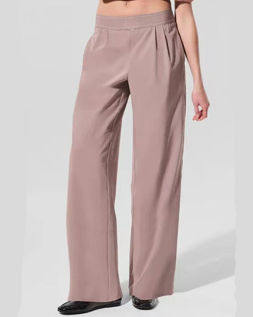 Women's High Waist Wide Leg Pocket Yoga Pants – Stretchy Casual Pants