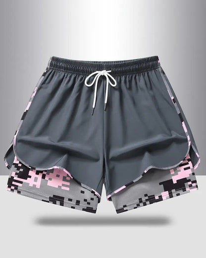 Womens Athletic Shorts with Built In Liner and Drawstring Waist