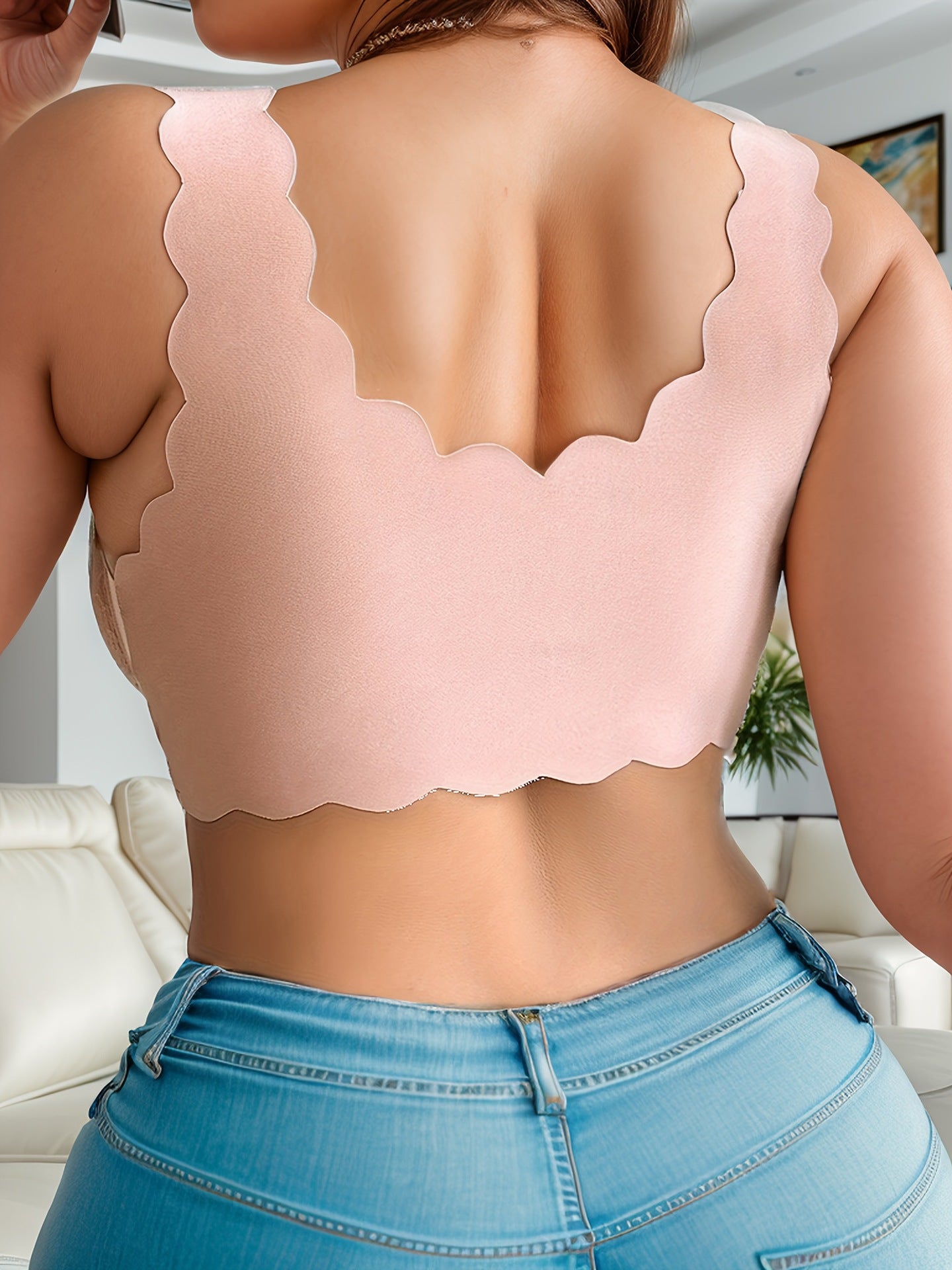 Sexy Lace Front Buckle Large Size Bra