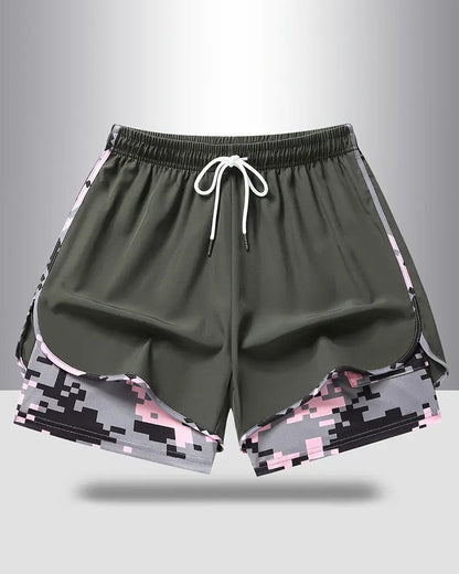 Womens Athletic Shorts with Built In Liner and Drawstring Waist