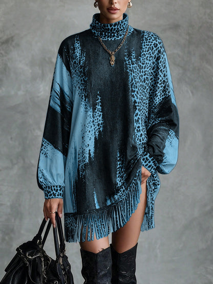 Loose Vintage High-Street Fall Winter Sweater Dress