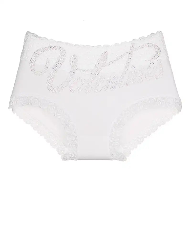 Rhinestone Lace High Waist Seamless Women's Panties