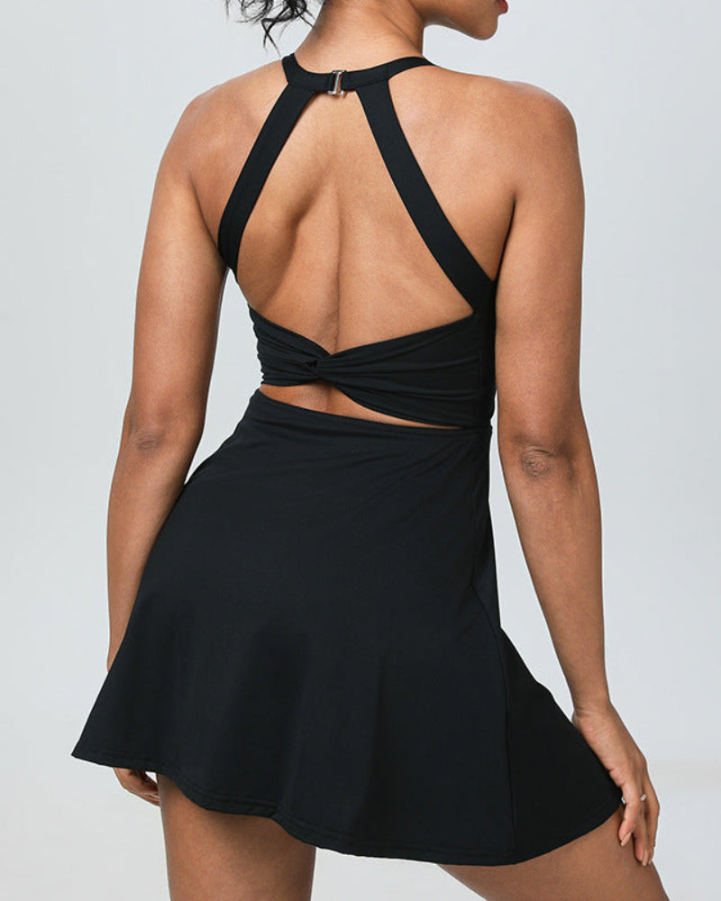 Backless Sleeveless Criss Cross Active Dresse - Easy Peezy
