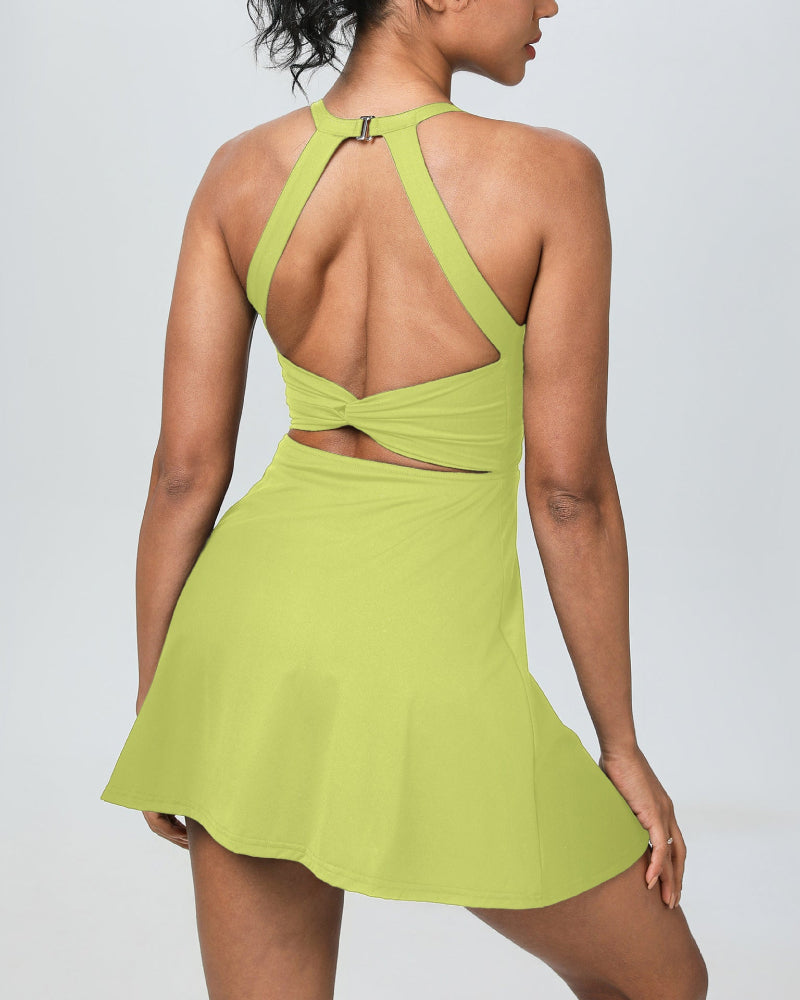 Backless Sleeveless Criss Cross Active Dresse - Easy Peezy