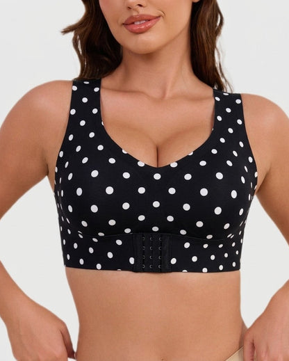 Front Closure Cross-Back Wireless Posture Bra