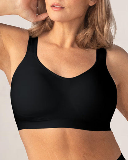 Plus Size Seamless Wireless Bra with Sewn-In Pads for Curvy Women