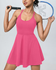 Backless Sleeveless Criss Cross Active Dresse - Easy Peezy