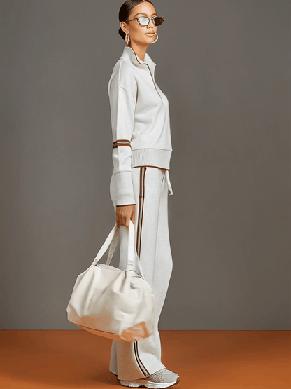 Soft-Touch Wide-Leg Two-Piece Set