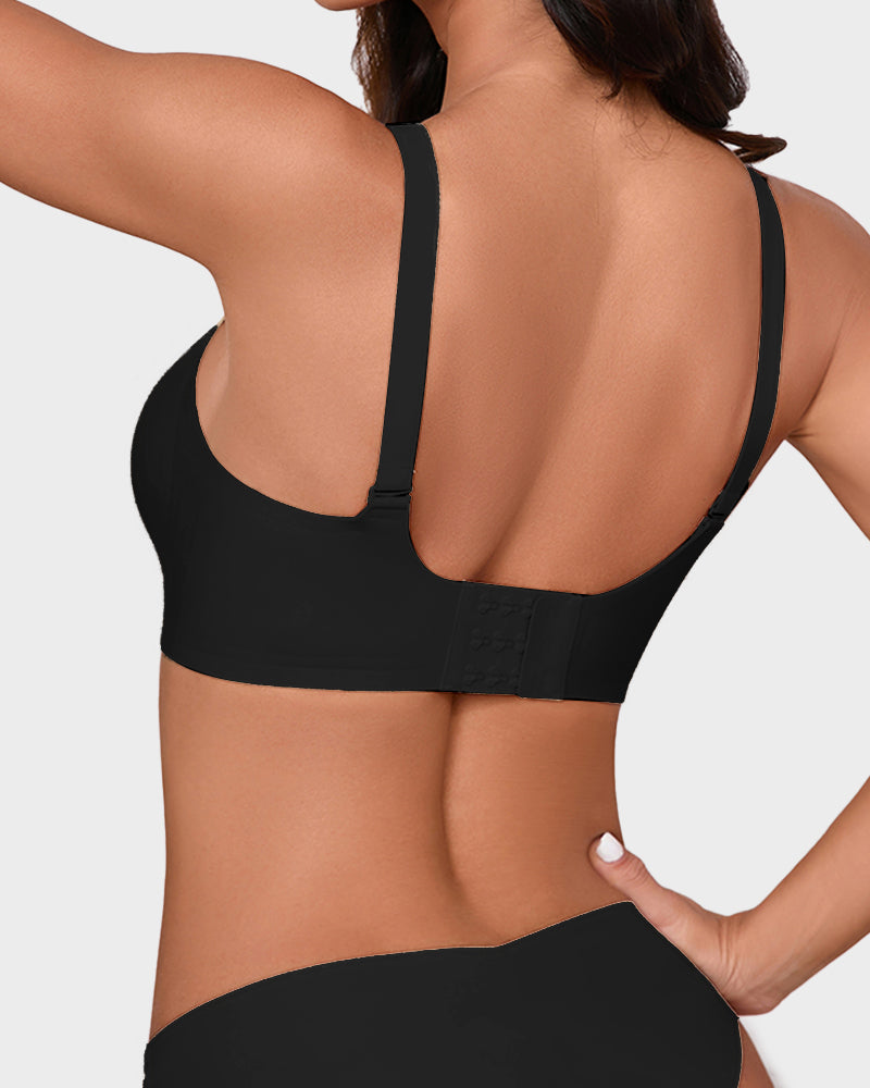 Seamless Mesh Panel Invisible Thin Bra