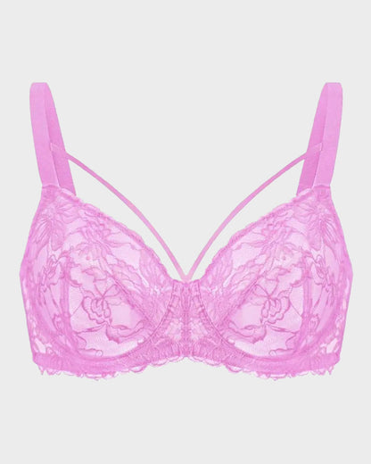 Pretty Floral Lace Comfort Bra