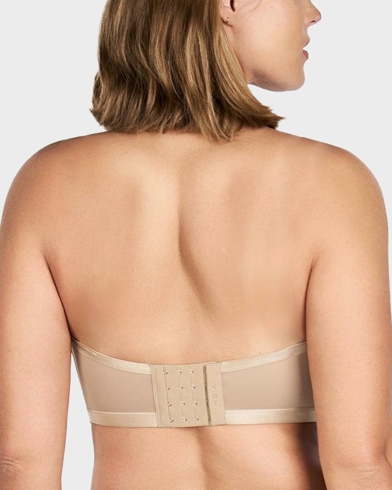 No-Slip Strapless Sheer Mesh Balconette Bra