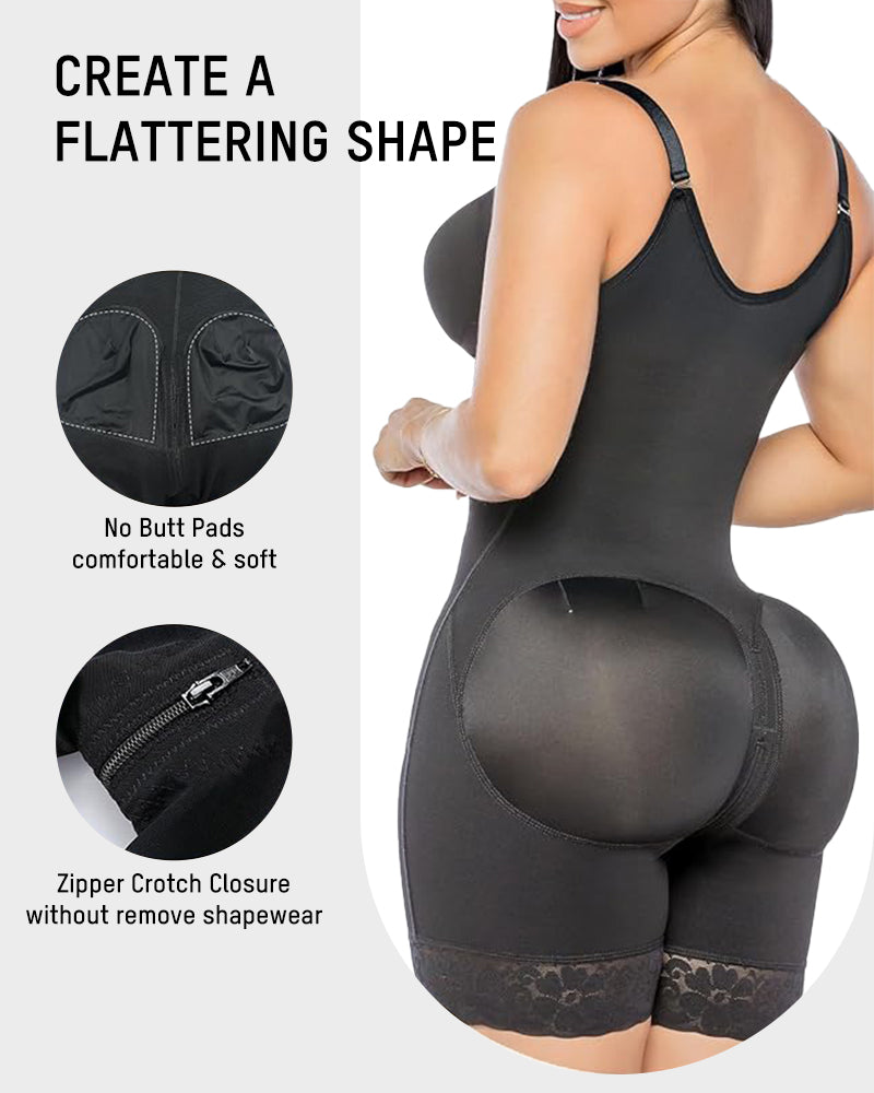Colombian Faja Tummy Control Butt Lifter with Zipper Crotch