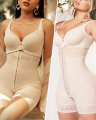 Tummy Control Shapewear for Women Fajas Colombianas Body Shaper Shorts with Zipper Crotch