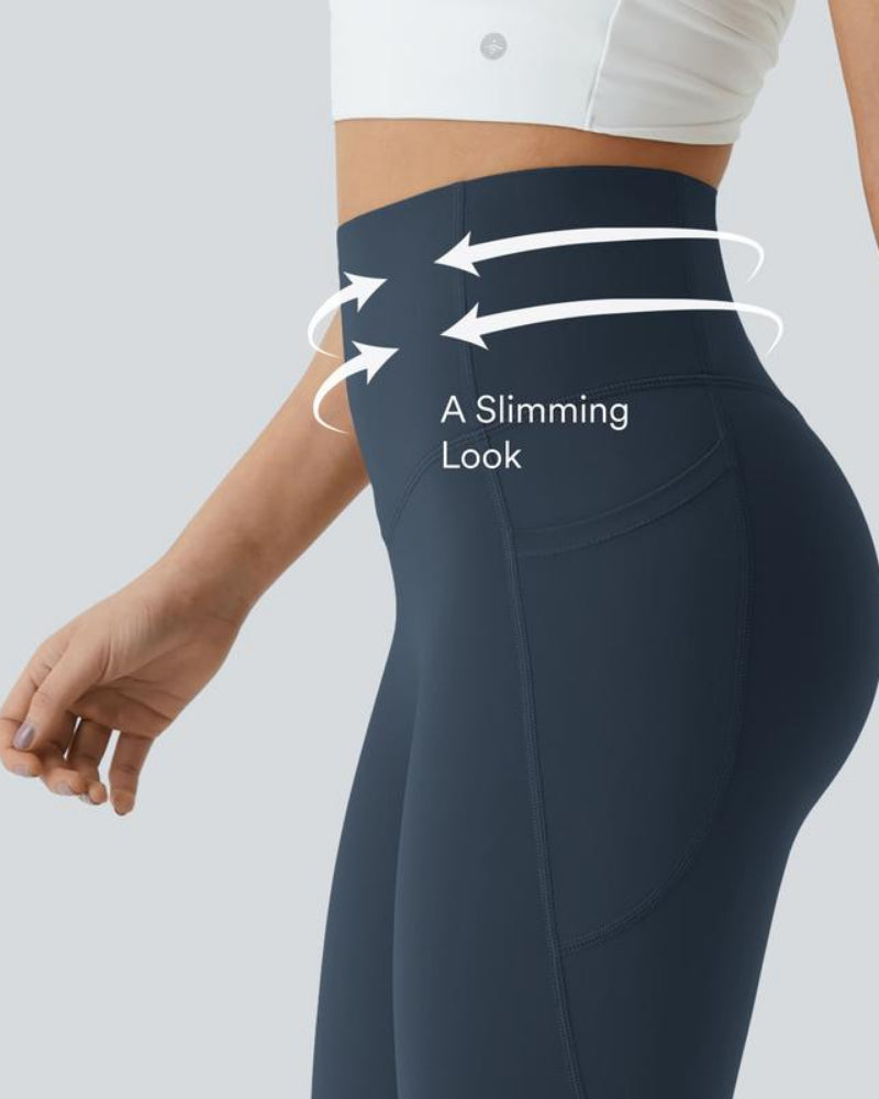 Butt Lifting Tummy Control Side Pocket High Waisted Shaping Training Leggings