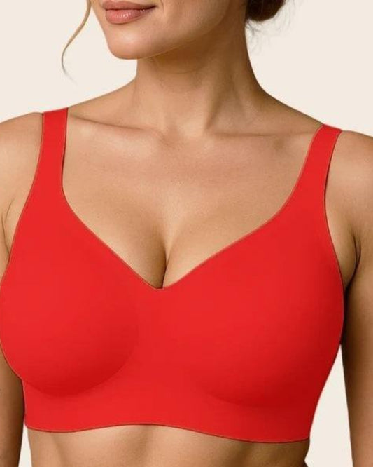 Seamless Wireless V-Neck Jelly Bra Tank Top