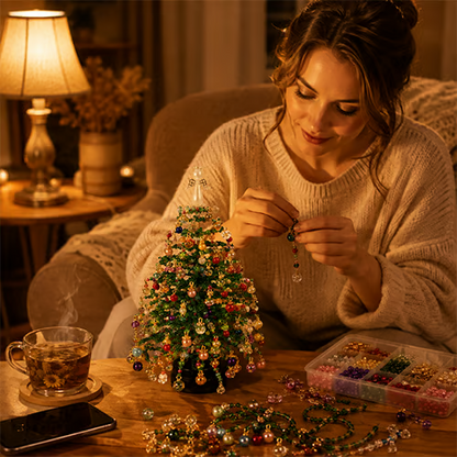DIY Beaded Christmas Tree Craft Kit with Accessories