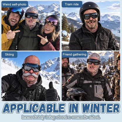 🎿 Realistic Face Balaclava – Funny Ski & Snowboard Mask for Cold Weather Adventures