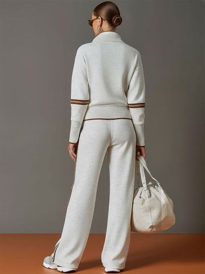 Soft-Touch Wide-Leg Two-Piece Set