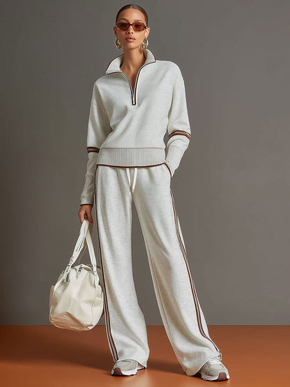 Soft-Touch Wide-Leg Two-Piece Set