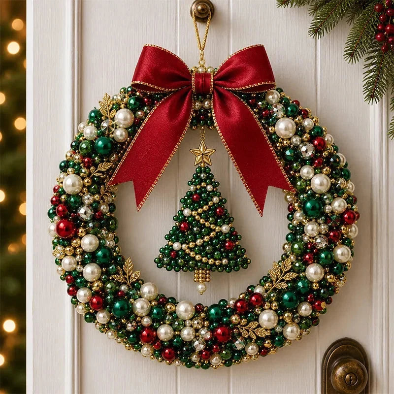 DIY Christmas Pearl Beaded Wreath Kit – image 12